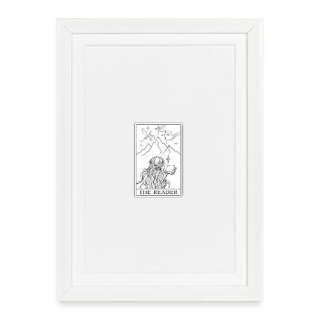 Summit Reader Flower Wreath - Framed poster (27 × 37 cm) - white - Front
