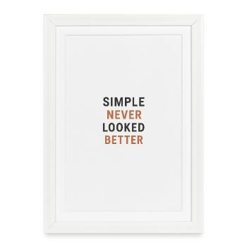 Conception de citation minimaliste stimulante - Affiche encadrée (27 × 37 cm) - blanc - Devant