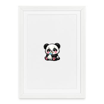 🔥 Bébé Panda – Mode Lait ACTIVÉ 🍼🐼 - Affiche encadrée (27 × 37 cm) - blanc - Devant