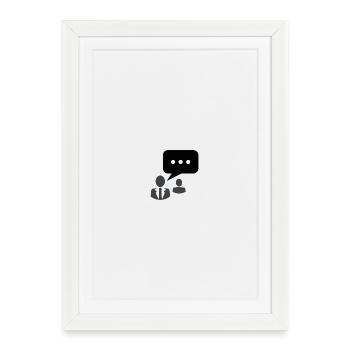 Community Comunication - Framed poster (27 × 37 cm) - white - Front