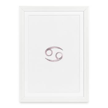 Signe du zodiaque Cancer - Affiche encadrée (27 × 37 cm) - blanc - Devant