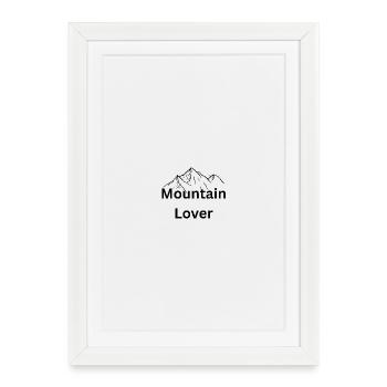Mountain Lover Graphic Tee - Framed poster (27 × 37 cm) - white - Front