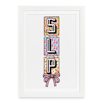 SLP Speech Language Pathology Speech Therapist - Framed poster (27 × 37 cm) - white - Front
