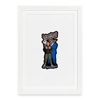 Delmenhorst ist schöner ohne Hass und Hetze 2 - Gerahmtes Poster (27 × 37 cm) - Weiß - Vorne