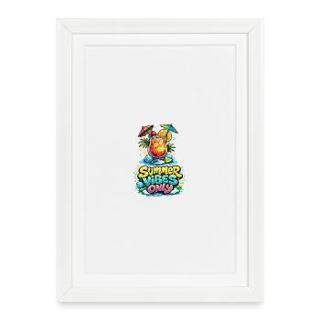 Ambiance estivale : Graphique Drink Only - Affiche encadrée (27 × 37 cm) - blanc - Devant