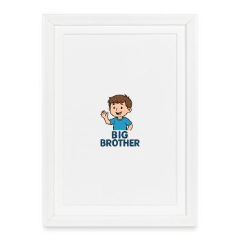 Big Brother Cartoon Wave Tee - Framed poster (27 × 37 cm) - white - Front