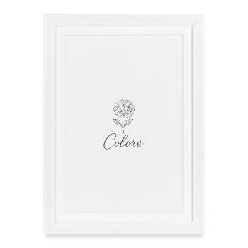 Elegante Colorè Blumenillustration  - Gerahmtes Poster (27 × 37 cm) - Weiß - Vorne