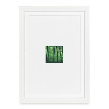 Mystischer grüner Wald - Gerahmtes Poster (27 × 37 cm) - Weiß - Vorne