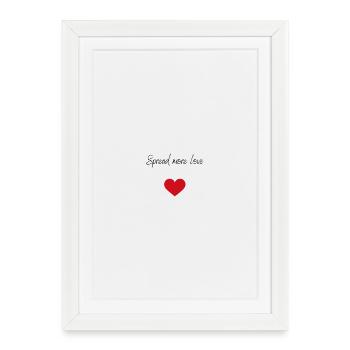 Répands plus d’amour - Affiche encadrée (27 × 37 cm) - blanc - Devant