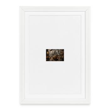 Dieselpunk Straßenbahn – Retro Sci-Fi Design - Gerahmtes Poster (27 × 37 cm) - Weiß - Vorne