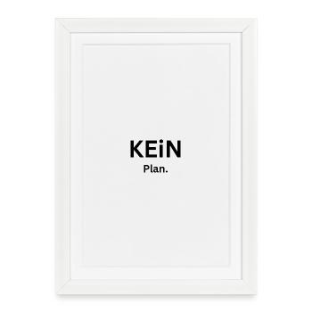 Kein Plan. - Gerahmtes Poster (27 × 37 cm) - Weiß - Vorne