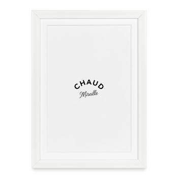 Chaud Mireille – Design typographique humoristique - Affiche encadrée (27 × 37 cm) - blanc - Devant