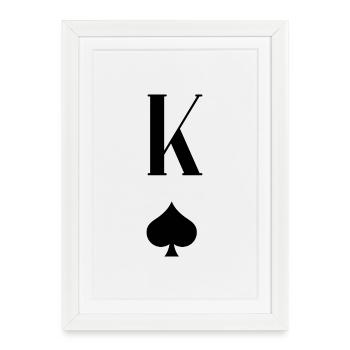 King of Pik and Spades - Framed poster (27 × 37 cm) - white - Front