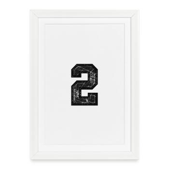2 scratched - Framed poster (27 × 37 cm) - white - Front