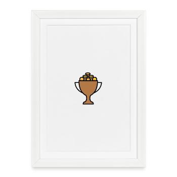 Financial Champion | Success, Profit & Wealth - Framed poster (27 × 37 cm) - white - Front