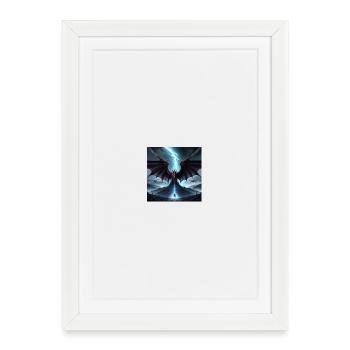 Drachensturm über Mondkuppe - Gerahmtes Poster (27 × 37 cm) - Weiß - Vorne