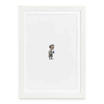 Nerd perdu - Affiche encadrée (27 × 37 cm) - blanc - Devant