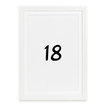 18. 18 YEARS OLD. 18th ANNIVERSARY. BIRTHDAY 18 YEARS. - Framed poster (27 × 37 cm) - white - Front