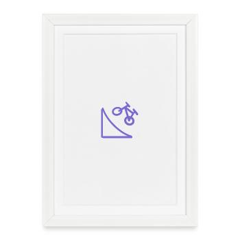 Cascade sur la rampe à vélo Néon Violet - Affiche encadrée (27 × 37 cm) - blanc - Devant