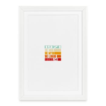 1971 Authentische Retro-Legende - Gerahmtes Poster (27 × 37 cm) - Weiß - Vorne