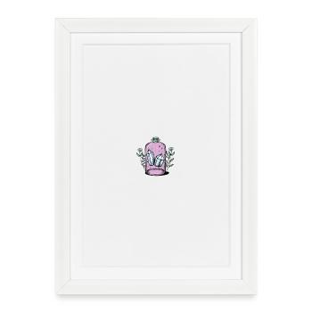 Botanical Lilac Diamond Bottle - Framed poster (27 × 37 cm) - white - Front