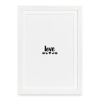 Love Heart Arrows Design - Affiche encadrée (27 × 37 cm) - blanc - Devant