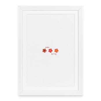 Hallo Frühling - Gerahmtes Poster (27 × 37 cm) - Weiß - Vorne