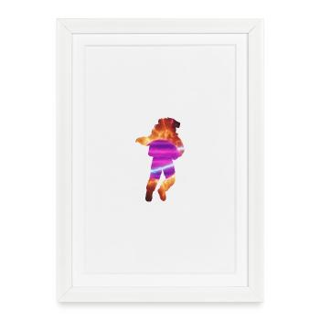 Leap through Neon Nebula - Framed poster (27 × 37 cm) - white - Front