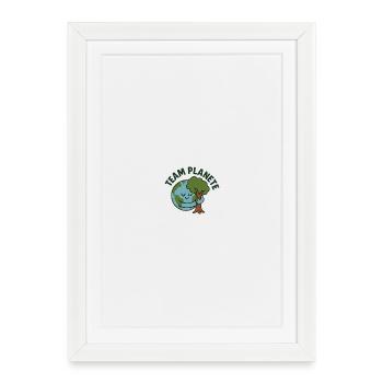 Terre étreinte arbre - Affiche encadrée (27 × 37 cm) - blanc - Devant