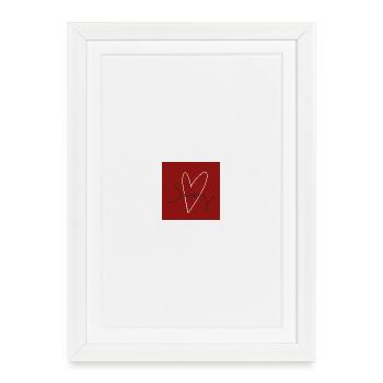 Cœur Rouge Sexy Signature - Affiche encadrée (27 × 37 cm) - blanc - Devant