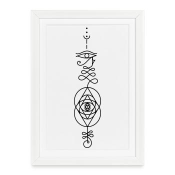 Totem RA – Énergie solaire égyptienne - Affiche encadrée (27 × 37 cm) - blanc - Devant