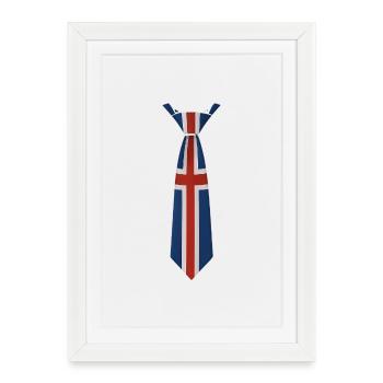 Conception de la cravate Union Jack - Affiche encadrée (27 × 37 cm) - blanc - Devant