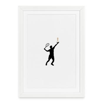 Japanese Tennis Motivation - Framed poster (27 × 37 cm) - white - Front