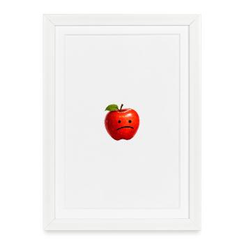 Politique sur les fruits - Pomme - Affiche encadrée (27 × 37 cm) - blanc - Devant