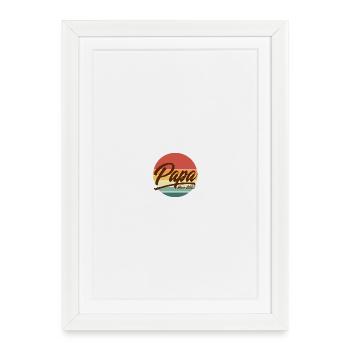 Papa depuis 2003 Paternité rétro vintage au coucher du soleil - Affiche encadrée (27 × 37 cm) - blanc - Devant