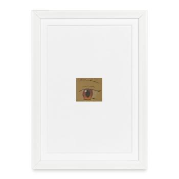 Anime Eye - Red Manga Sketch - Framed poster (27 × 37 cm) - white - Front
