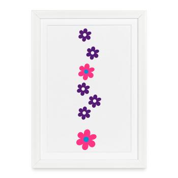 Floral Design - Framed poster (27 × 37 cm) - white - Front