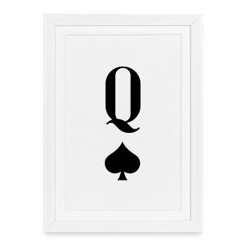Queen of Pik and Spades - Framed poster (27 × 37 cm) - white - Front