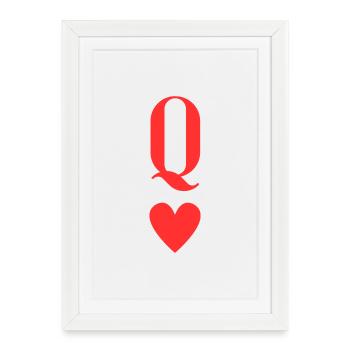 QHerz Monogram Design - Framed poster (27 × 37 cm) - white - Front