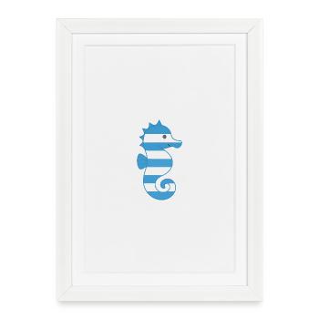 Sea horse - Framed poster (27 × 37 cm) - white - Front