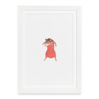 Anthro Rodent in Pink - Framed poster (27 × 37 cm) - white - Front