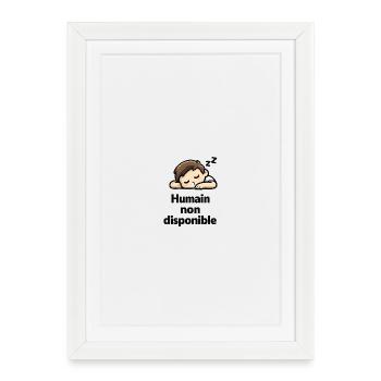 Humain non disponible Dodo Paisible - Affiche encadrée (27 × 37 cm) - blanc - Devant