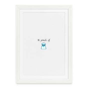 Cobalt Blue Salt Shaker Icon - Framed poster (27 × 37 cm) - white - Front