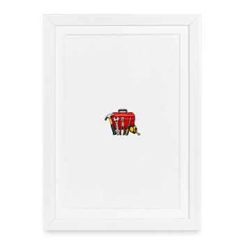 Ensemble d’outils DIY Heroes - Affiche encadrée (27 × 37 cm) - blanc - Devant