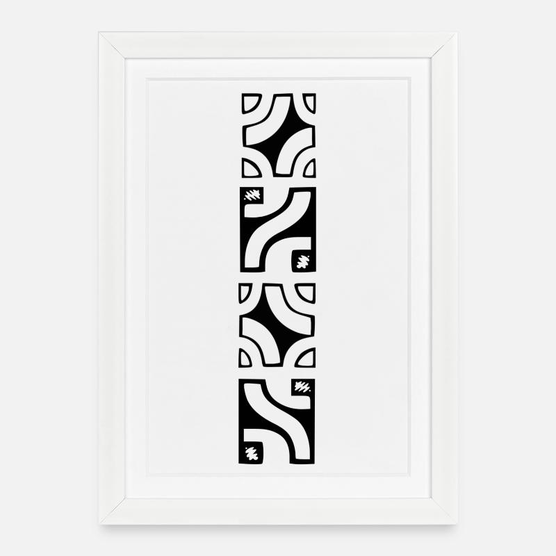 TEMANAVA (Schwarz) - Gerahmtes Poster (27 × 37 cm) - Weiß
