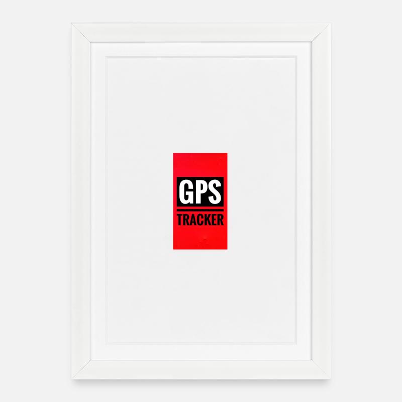 GPS Tracking Poster Style - Framed poster (27 × 37 cm) - white