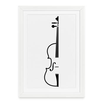 violon - Affiche encadrée (27 × 37 cm) - blanc - Devant