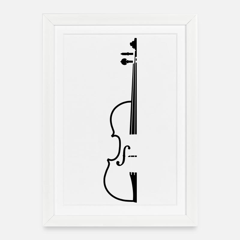 violin - Framed poster (27 × 37 cm) - white
