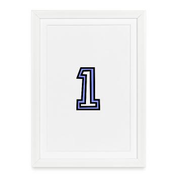 1. 1 year. 1st ANNIVERSARY. 1 YEAR ANNIVERSARY - Framed poster (27 × 37 cm) - white - Front