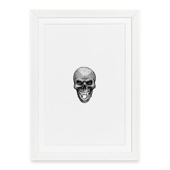 Aggressive Halloween Skull - Framed poster (27 × 37 cm) - white - Front